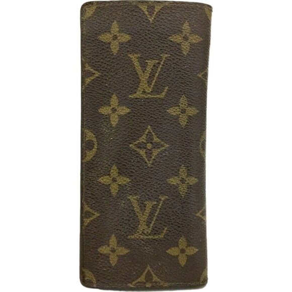 811156AA Louis Vuitton Glasses Case Etui a Lunettes Simple Brown Monogram - Picture 2 of 9
